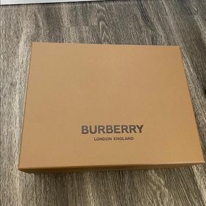 Burberry shoe box and dust bags.